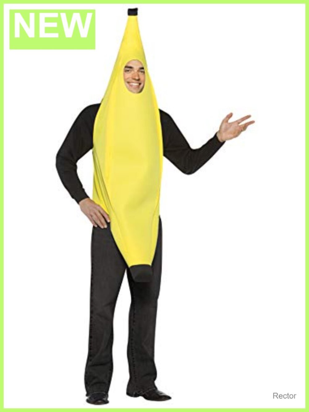 Adult Banana Costume Pullover Tunic Lightweight Halloween Party One Size